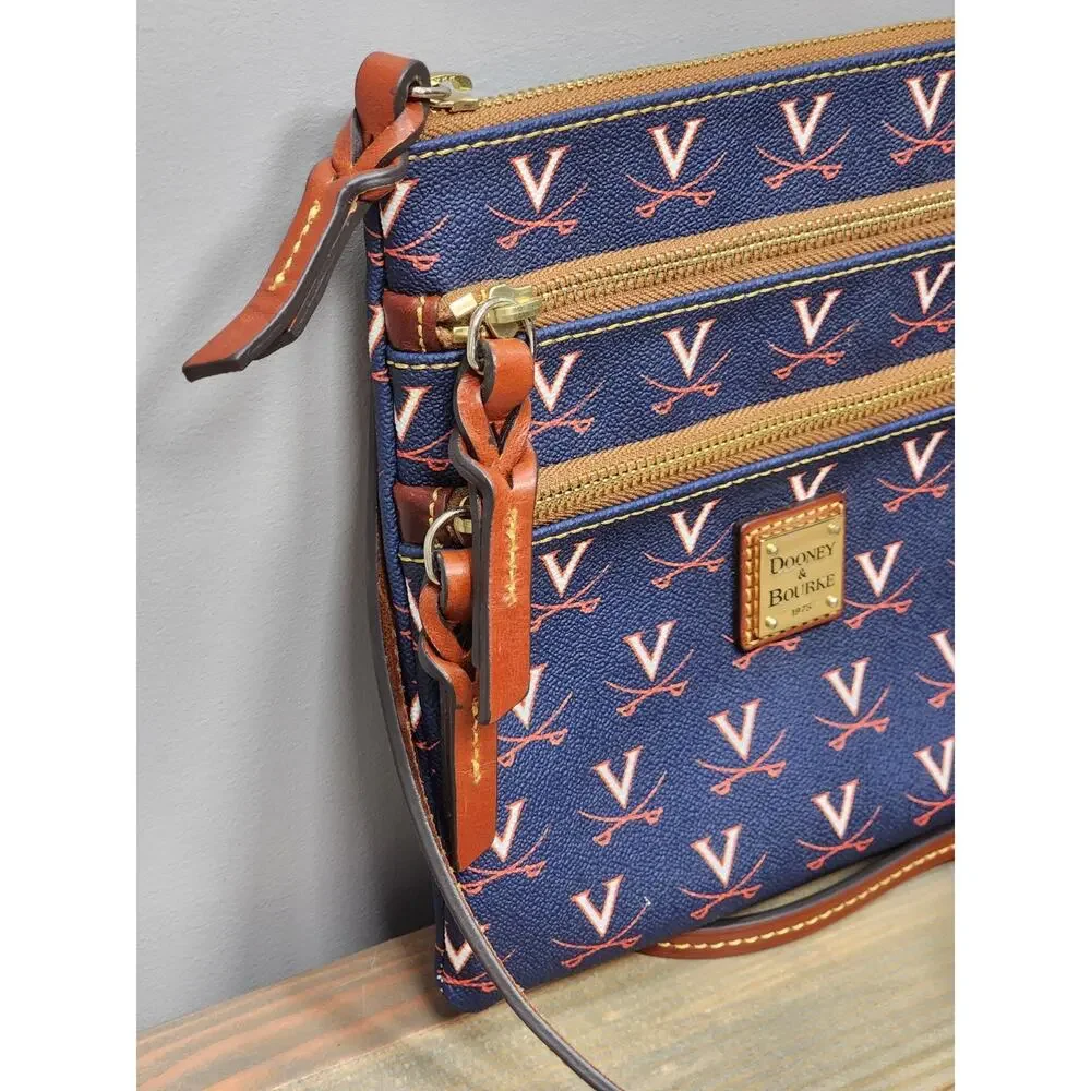 Dooney & Bourke Virginia Cavaliers Triple Zip Crossbody